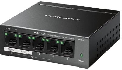 Šakotuvas Mercusys 5-port Gigabit Desktop Switch su 4-Port PoE+ | Mercusys