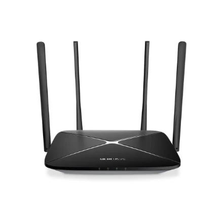 TP-Link Mercusys | AC1300 Wireless Dual Band Gigabit Maršrutizatorius | AC12G | 802.11ac | 400+867 Mbit/s | 10/100/1000 Mbit/s | Ethernet LAN (RJ-45) jungtys 3 | Mesh Support No | MU-MiMO Yes | No mobile broadband | Antenna type 4xFixed | No