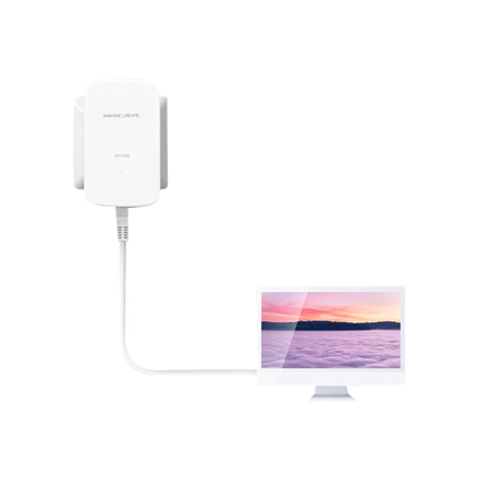 Mercusys | AV1000 Gigabit Powerline Starter Kit | MP500 KIT | 1000 Mbit/s | Ethernet LAN (RJ-45) jungtys 1