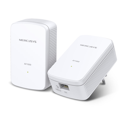 Mercusys | AV1000 Gigabit Powerline Starter Kit | MP500 KIT | 1000 Mbit/s | Ethernet LAN (RJ-45) jungtys 1