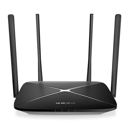 TP-Link Mercusys | AC1300 Wireless Dual Band Gigabit Maršrutizatorius | AC12G | 802.11ac | 400+867 Mbit/s | 10/100/1000 Mbit/s | Ethernet LAN (RJ-45) jungtys 3 | Mesh Support No | MU-MiMO Yes | No mobile broadband | Antenna type 4xFixed | No