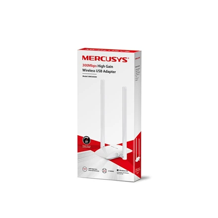 Mercusys | Didelio stiprumo belaidis USB adapteris | MW300UH