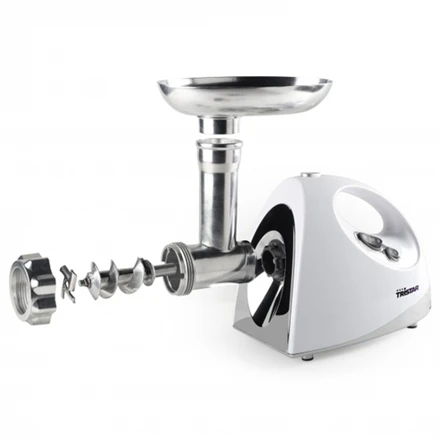 Mėsmalė Tristar | VM-4210 Meat Grinder | Baltas | 3 Nerūdijantis plienas grinding plates, Aluminum grinder head, Aluminum hopper tray, Sausage stuffer, Kubbe attachment, Sausage accessory, Nerūdijantis plienas blade