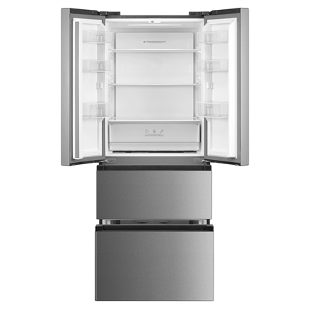 Midea Šaldytuvas | MERF402FIE02 | Energy efficiency class E | Free standing | Combi | Height 178 cm | No Frost system | Šaldytuvas net capacity 244 L | Šaldiklis net capacity 147 L | Ekranas | 41 dB | Nerūdijantis plienas