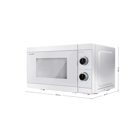 Sharp Aštrus | Mikrobangų krosnelė su grotelėmis | YC-MG01E-C | Laisvai stovintis | 800 W | Grilis | Baltas