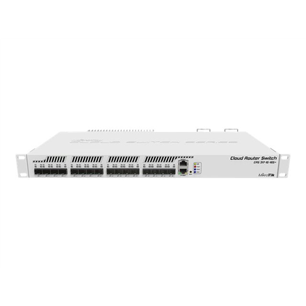 Šakotuvas „MikroTik“ | Debesijos pagrindinis komutatorius CRS317-1G-16S+RM | Valdomas 3 lygio | Montuojamas į stelažą | Gigabito Ethernet (varinis) jungčių kiekis: 1 | SFP+ jungčių kiekis: 16 | 12 mėn.