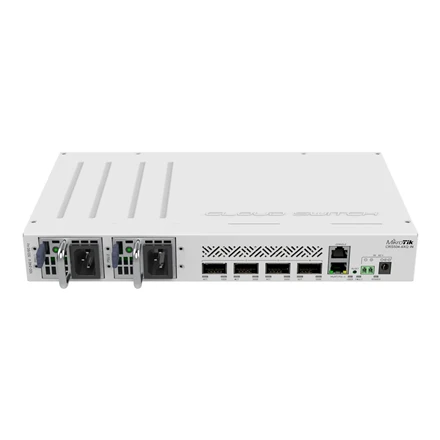 Maršrutizatorius MIKROTIK CRS504-4XQ-IN debesies komutatorius 4x 100G QSFP28 1x RJ45 100Mb/s
