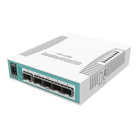 MikroTik | Cloud Maršrutizatorius Switch | CRS106-1C-5S | Web Management | Desktop | SFP jungtys quantity 5 | 12 mėn. | 12 mėn.