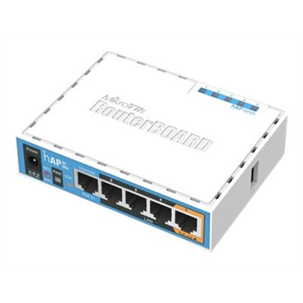 Šakotuvas Mikrotik „MicroTick“ | RB952Ui-5ac2nD | „hAP ac lite“ | 802.11ac | 867 Mbps | 10/100 Mbps | Ethernet LAN (RJ-45) jungtis, 5 vnt. | MU-MiMO: Taip | 12 min.