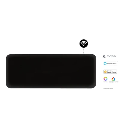 Šildytuvas Mill PA1200WIFI3B WiFi Gen3 | 1200 W | iki 14-18 m² | Juodas | IPX4