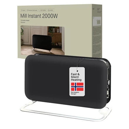 Konvekcinis šildytuvas Mill SG2000LED, 2000 W, Tinkamas kambariams iki 5-20 m², Juodas
