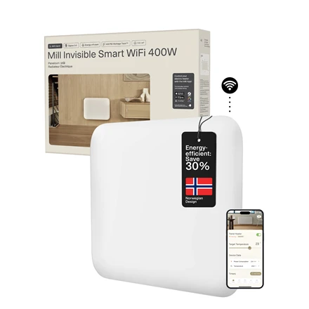 Šildytuvas Mill PA400WIFI4 | 400 W | Tinka 4–6 m² patalpoms | Baltas | IPX4