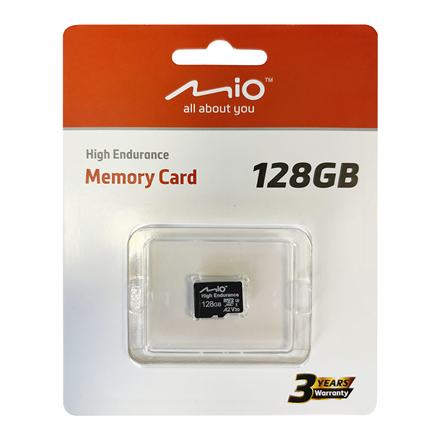Atminties kortelė Mio High-Endurance | 128 GB | MicroSD | Flash atminties klasė UHS-I