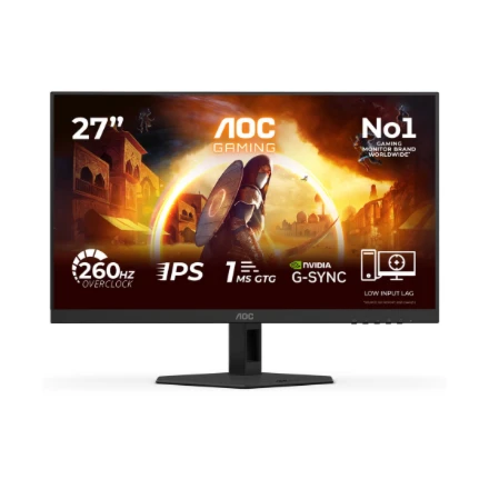 Žaidimų monitorius AOC 27G4ZRE, 27" Full HD (1920x1080) IPS, 260Hz, 0.5ms, HDR10, Adaptive Sync