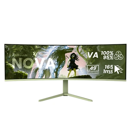 Monitorius Arozzi | Nova | 49 " | VA | 32:9 | 165 Hz | 4 ms | 5120 x 1440 pikselių | 350 cd/m² | HDMI jungtys quantity 2 | Forest Žalias