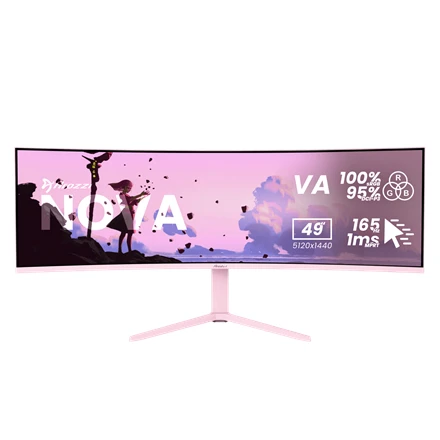 Monitorius Arozzi | Nova | 49 " | VA | 32:9 | 165 Hz | 4 ms | 5120 x 1440 pikselių | 350 cd/m² | HDMI jungtys quantity 2 | Rožinė