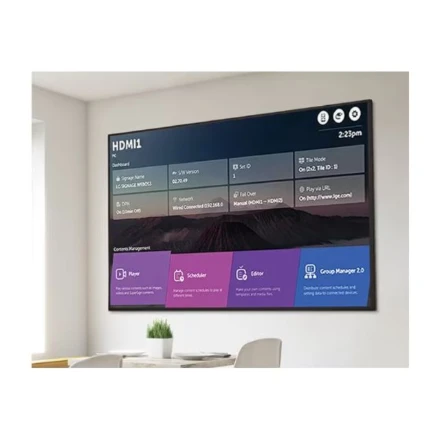 Monitorius LG 75UH5N-M | 75" | Kraštovaizdžio / Portreto režimas | Visą parą | „webOS“ | „Wi-Fi“ | 8 ms | 178° | 178° | 500 cd/m²