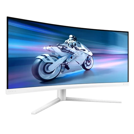 Monitorius „Mmd“ monitoriai, „PHILIPS“ 34 colių, 3440x1440, VA, 130 mm, „EVNIA 5000 Ambiglow Curved“, WQHD, 180 Hz, greitas VA, 1 ms, GtG HDR10, USB, 4x USB 3.2