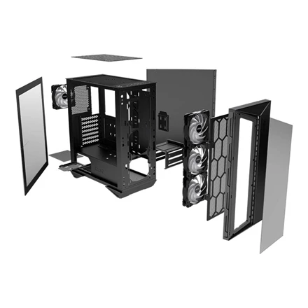 Kompiuterio korpusas MSI MPG GUNGNIR 110R/Mid Tower/Juodas