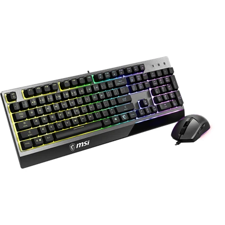 MSI Vigor GK30 Klaviatūra žaidimams, US išdėstymas, su laidu, Juodas