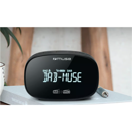 Muse Mūza | DAB+/FM dvigubas žadintuvo radijas | M-150 CDB | Signalizacijos funkcija | AUX in | Juodas