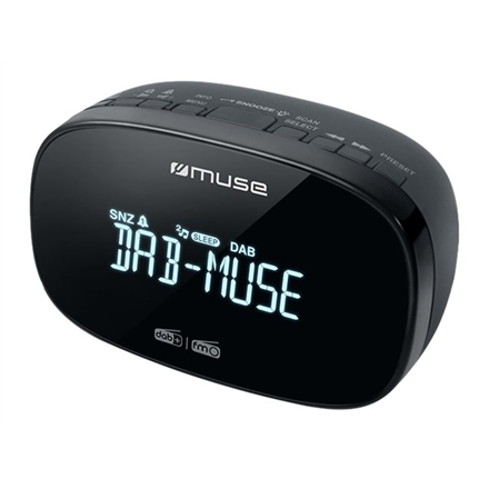 Muse Mūza | DAB+/FM dvigubas žadintuvo radijas | M-150 CDB | Signalizacijos funkcija | AUX in | Juodas