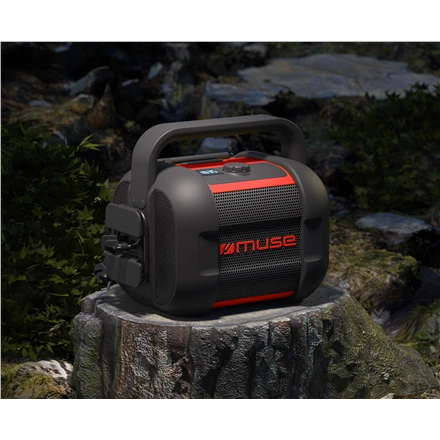 Muse | Jobsite Radio | M-968 BTR | 40 W | Atsparus vandeniui | Bluetooth | Belaidė jungtis | Portable | NFC features | Juodas/Raudona