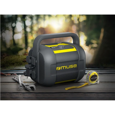 Muse | Jobsite Radio | M-968 BTY | 40 W | Atsparus vandeniui | Bluetooth | Belaidė jungtis | Portable | NFC features | Juodas/Geltona