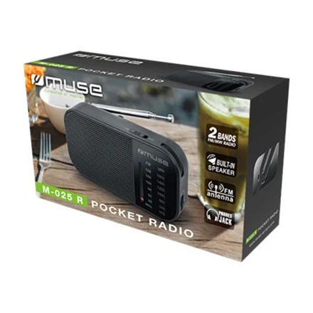 Muse | M-025 R | Portable radio | Juodas