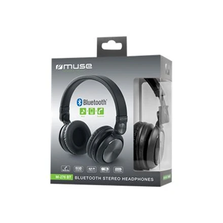 Belaidės ausinės Muse M-276BT, Juodos