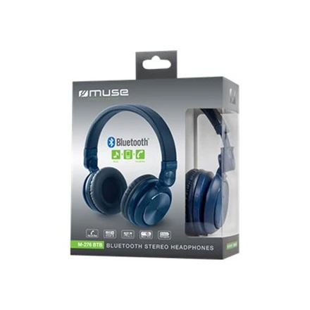 Belaidės ausinės Muse M-276BTB, Mėlynos