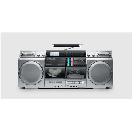 „Muse“ | „Ghetto Blasters“ | M-380 GBS | AUX įvestis | „Bluetooth“ | Kasečių grotuvas | CD grotuvas