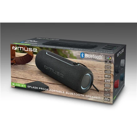 Muse | M-780 BT | Speaker Splash Proof | Atsparus vandeniui | Bluetooth | Belaidė jungtis | Portable | Juodas