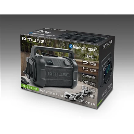 Muse | M-928 FB | Radio Speaker | Atsparus vandeniui | Bluetooth | Belaidė jungtis | Portable | NFC features | Juodas