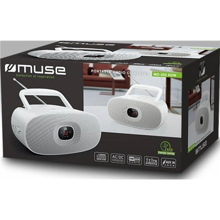 Muse | MD-202RDW | Portable radio CD grotuvas | Baltas