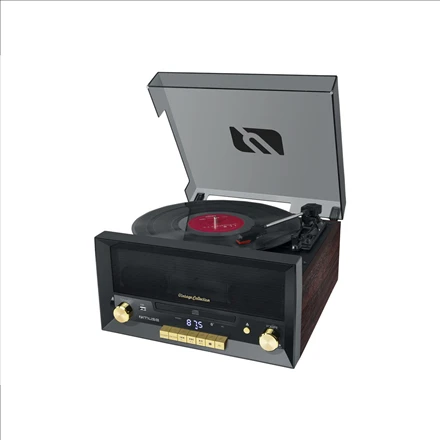 Muse Mūza | Patefono mikrosistema su vinilo deku | MT-112 W | Mikrosistemos kompaktinis diskas su patefonu | USB jungtis