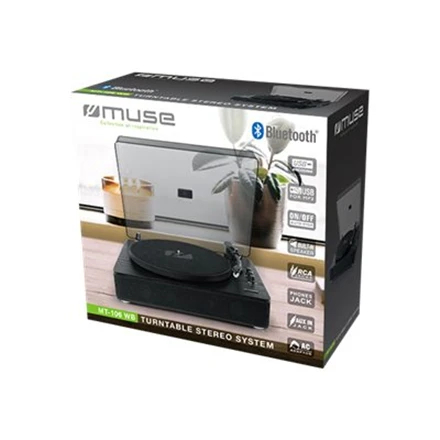 Muse MT-106 WB patefonas, Juodos spalvos