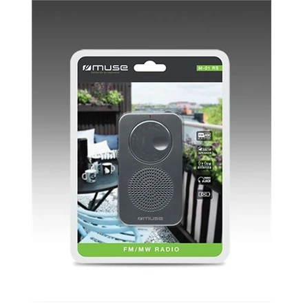 Muse | Pocket radio | M-01 RS | Juodas