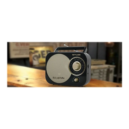 Muse | Portable radio | M-055RB | AUX in | Juodas/Gold