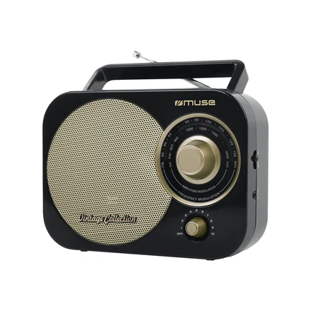 Muse | Portable radio | M-055RB | AUX in | Juodas/Gold