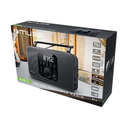 Muse Mūza | Radijas | M-091R | Signalizacijos funkcija | AUX į | Juodas