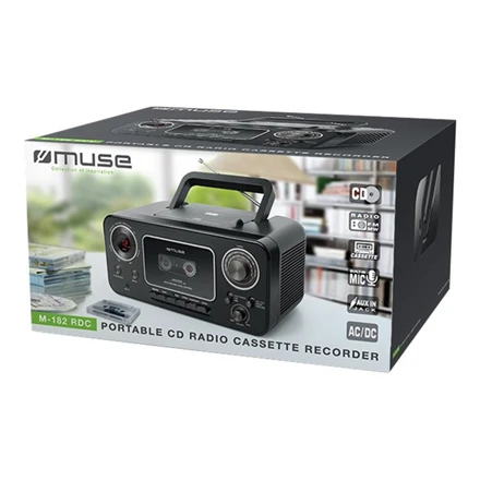 Magnetola Muse M-182 RDC radio Cassette, modelis - M-182RDC, žema