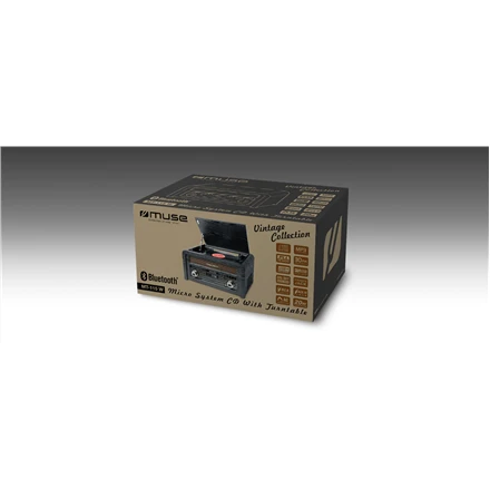 Muse MT-115W patefonas, Juodas