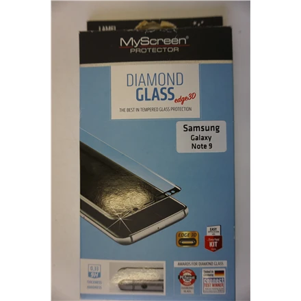 MyScreen Diamond stiklas (visas ekranas ) 3D ekrano apsauga, Samsung, Galaxy Note 9, Grūdintas stiklas, Skaidrus/Juodas, PAKEIKTA PAKUOTĖ