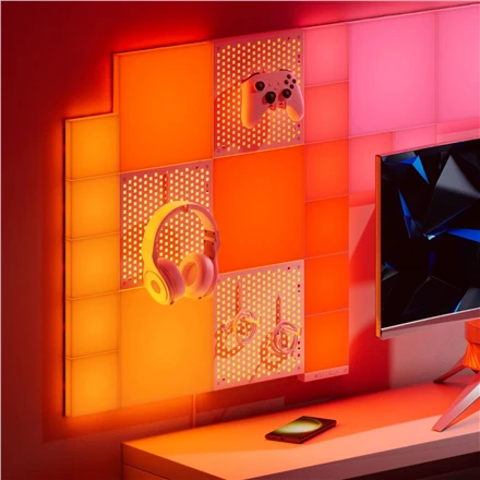 „Nanoleaf Blocks Small Squares“ papildomas rinkinys (4 panelės) | Daugiau nei 16 mln. spalvų