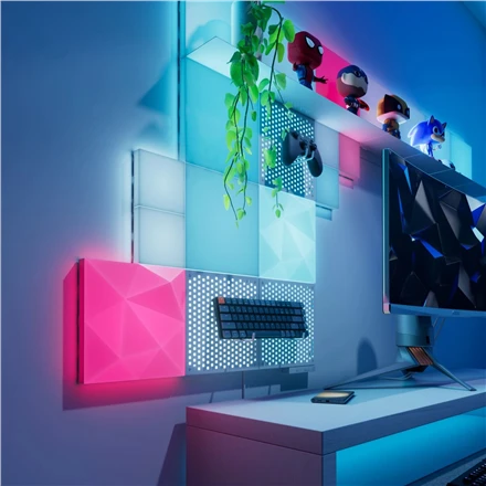 „Nanoleaf Blocks Small Squares“ papildomas rinkinys (4 panelės) | Daugiau nei 16 mln. spalvų