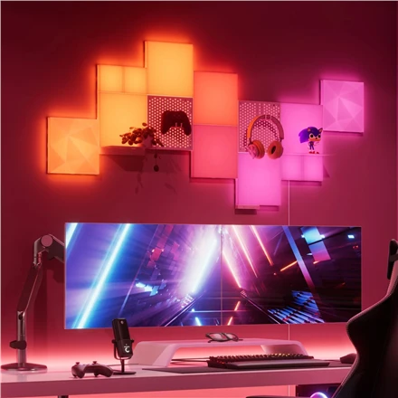 Lubinis šviestuvas „Nanoleaf“ blokų ir kvadratų papildomas rinkinys (2 panelės) | Daugiau nei 16 mln. spalvų