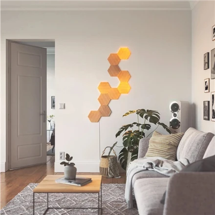 Nanoleaf | Elementų medžio išvaizdos šešiakampių pradinis rinkinys (13 panelių) | Šaltos Baltos + Šiltos Baltos