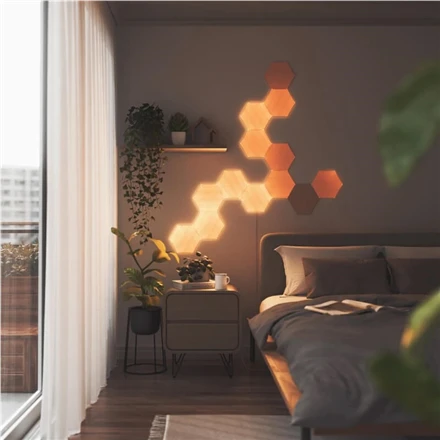 Nanoleaf | Elementų medžio išvaizdos šešiakampių pradinis rinkinys (13 panelių) | Šaltos Baltos + Šiltos Baltos