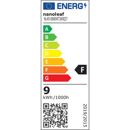 Nanoleaf Essentials Smart A19 lemputė 1100Lm RGBCW 2700K-6500K, 120V-240V, E27, 3 vnt.